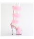 ADORE-728F - Platform high heel sandal - pink with plush | Pleaser