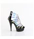 DELIGHT-600-9 - Platform High Heel Sandal - Black/Holographic | Pleaser