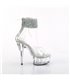 DELIGHT-624RS-02 - Plateau sandaal met hoge hak - transparant met strass steentjes | Pleaser