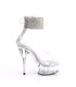 DELIGHT-624RS - Plateau sandaal met hoge hak - transparant met strass steentjes | Pleaser