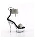 DELIGHT-627RS - Platform high heel sandal - black/clear with rhinestones | Pleaser