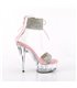 DELIGHT-627RS - Platform high heel sandal - pink/clear with rhinestones | Pleaser