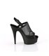 DELIGHT-636 - Plateau High Heel Sandalette - Schwarz Mesh | Pleaser