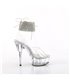 DELIGHT-691-2RS - Plateau High Heel Sandalette - Klar mit Strass | Pleaser