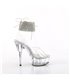 DELIGHT-691-2RS - Platform high heel sandal - clear with rhinestones | Pleaser