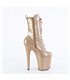 FLAMINGO-1040GP - platform ankle boots - gold with glitter | Pleaser