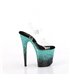 FLAMINGO-808SS - Platform high heel sandal - black/turquoise gradient | Pleaser