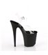 FLAMINGO-808TGRS - Platform high heel sandal - black matt with rhinestone figure | Pleaser