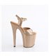 FLAMINGO-809GP - Platform high heel sandal - gold with glitter | Pleaser