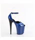 FLAMINGO-884 - Platform High Heel Sandals - Blue/Black shiny | Pleaser