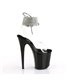FLAMINGO-891-2RS - Platform high heel sandal - black shiny with rhinestones | Pleaser