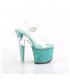 LOVESICK-708SG - Plateau sandaal met hoge hak - turquoise glitter | Pleaser