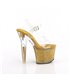 LOVESICK-708SG - Plateau sandaal met hoge hak - gouden glitter | Pleaser