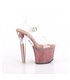 LOVESICK-708SG - Platform high heel sandal - pink/clear with glitter | Pleaser