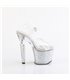 LOVESICK-708SG - Platform high heel sandal - clear/silver with glitter | Pleaser
