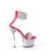 SKY-327RSI - Platform high heel sandal - pink/clear with rhinestones | Pleaser