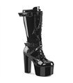 TORMENT-218 - Platform boots black Shiny | DemoniaCult