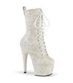 ADORE-1040GR - Platform ankle boots - white glitter | Pleaser