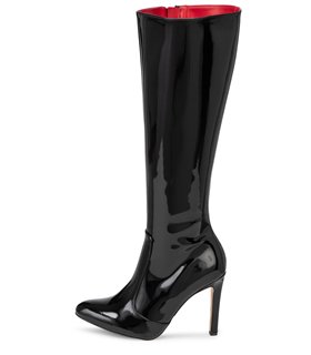 Michael Soul Donna klassische Stiletto Stiefel schwarz lack