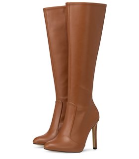 Michael Soul Ariana klassische Stiletto Stiefel braun matt