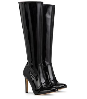 Michael Soul Donna klassische Stiletto Stiefel schwarz lack