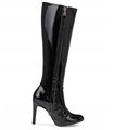 Michael Soul Donna klassische Stiletto Stiefel schwarz lack