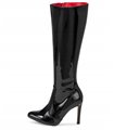 Michael Soul Donna klassische Stiletto Stiefel schwarz lack