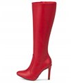 Michael Soul Donna klassische Stiletto Stiefel rot matt
