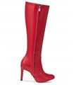 Michael Soul Donna klassische Stiletto Stiefel rot matt