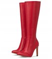 Michael Soul Donna klassische Stiletto Stiefel rot matt