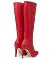 Michael Soul Donna klassische Stiletto Stiefel rot matt