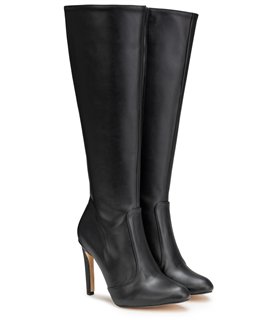 Michael Soul Donna - Klassische Stiletto Stiefel in schwarz matt