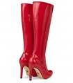 Michael Soul Donna klassische Stiletto Stiefel rot lack