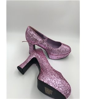 Retro Platform Pumps MARYJANE-50G - Pink gebraucht
