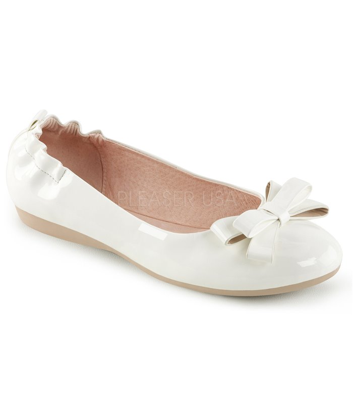 Pin Up Couture Ballerinas OLIVE-03 Weiss