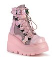 Plateau Ankle Boots SHAKER-60 - Pink Hologramm | DemoniaCult SALE