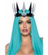 Faux leather spiked crown