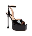 Giaro platform sandal Gala black shiny