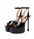 Giaro platform sandal Gala black shiny