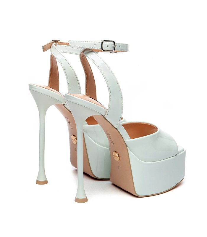 Giaro platform sandal Gala white shiny