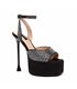 Giaro platform sandals Gala black-silver