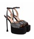 Giaro platform sandals Gala black-silver