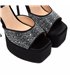 Giaro platform sandals Gala black-silver