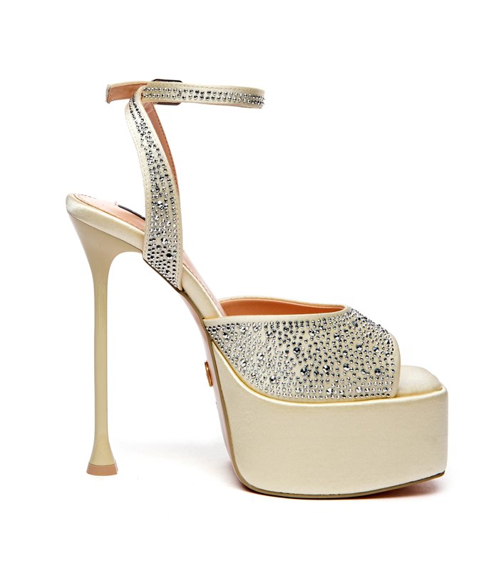 Giaro platform sandal Gala cream