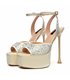 Giaro platform sandal Gala cream