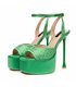 Giaro platform sandal Gala green