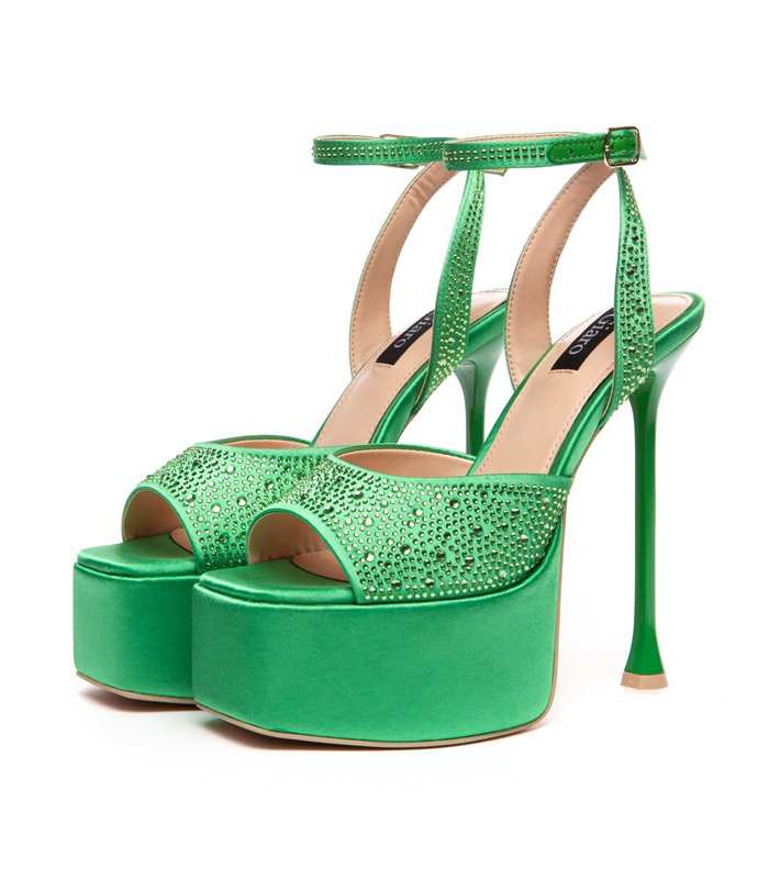 Giaro platform sandal Gala green