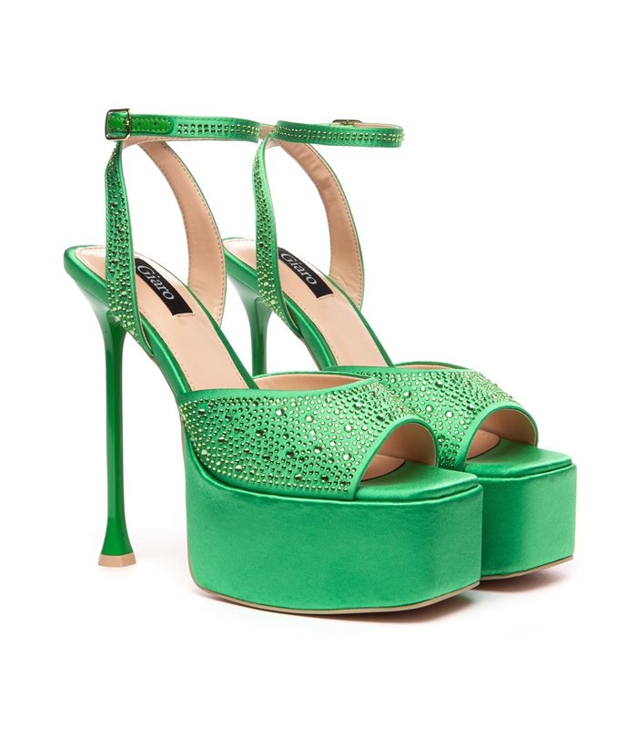 Giaro platform sandal Gala green