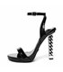 Giaro platform sandal Abriel black shiny