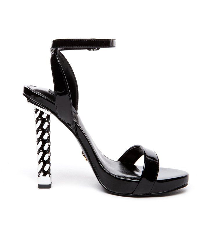 Giaro platform sandal Abriel black shiny